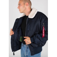 Alpha Industries Kurtka zimowa lotnicza B15 (odporna na wodę) niebieska męska