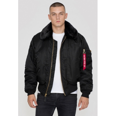 Alpha Industries Kurtka zimowa lotnicza B15 (wodoodporna) czarna męska