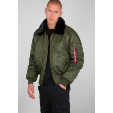 Alpha Industries Kurtka zimowa lotnicza B15 (wodoodporna) ciemnozielona męska