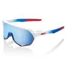 100% Sportowe okulary przeciwsłoneczne S2 - TotalEnergies Team Hiper Mirror Lens biało/niebieskie - 1 para okularów z twardym etui