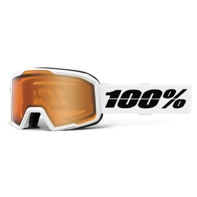 100% Gogle narciarskie Valnor Amber Lens białe - 1 gogle