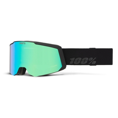 100% Gogle narciarskie Snowcraft S HiPER Mirror Green Lens czarne - 1 gogle