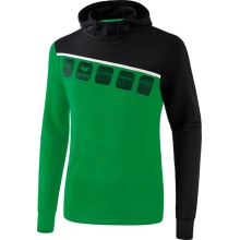 Erima Hoodie 5-C 2019 zielony/czarny/biały męski