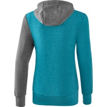 Erima Bluza z kapturem Hoodie 5C jasnoniebieska/szara damska