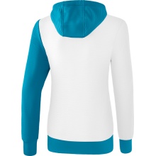 Erima Bluza z kapturem Hoodie 5C biała/niebieska dla kobiet