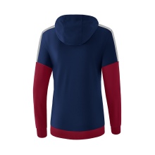 Erima Bluza z kapturem Hoodie Squad (Cotton Touch) granatowa/bordowa damska