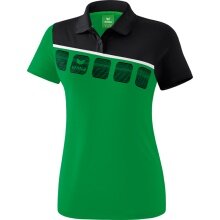 Erima Polo Sportowe 5C (100% Poliester) szmaragdowo-zielone/czarne Damskie