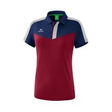 Erima Sport-Polo Squad (100% Poliester) granatowo/bordowy Damskie