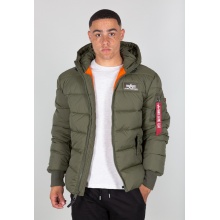 Alpha Industries Kurtka zimowa z kapturem Hooded Puffer Alpha FD ciemnozielona męska