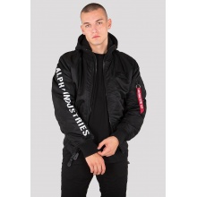 Alpha Industries Kurtka lotnicza MA-1 D-Tec SE (Edycja Specjalna) - wiatroszczelna, wodoodporna - czarna/odblaskowa męska