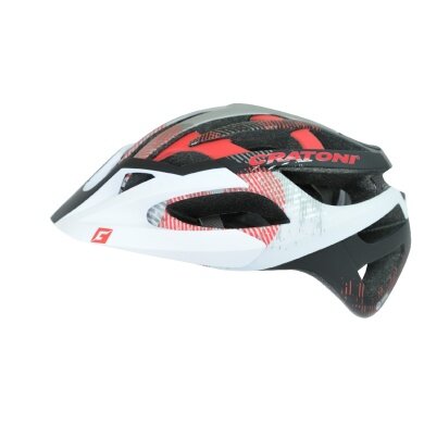 Kask rowerowy Cratoni C-Hawk biały/czarny/czerwony