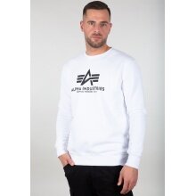 Alpha Industries Pullover Basic (Bawełna) Sweter biały Mężczyźni