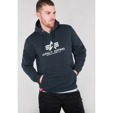 Alpha Industries Bluza z kapturem (Hoodie) Basic Logo granatowa/biała męska