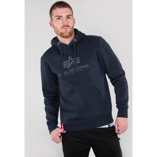 Alpha Industries Bluza z kapturem (Hoodie) Basic Logo granatowa/szara męska