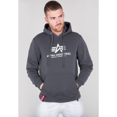 Alpha Industries Bluza z kapturem (Hoodie) Basic Logo szary/biały męski