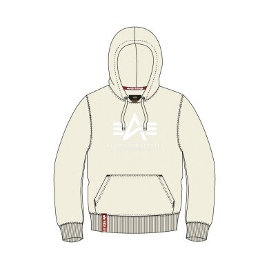 Alpha Industries Bluza z kapturem (Hoodie) Basic jet stream biała/biała Mężczyźni