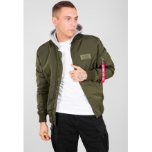 Alpha Industries Kurtka lotnicza MA-1 TT z kapturem ciemnozielona męska