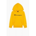 Champion Bluza z kapturem Hoodie Duży nadruk logo (ocieplana) słoneczny żółty chłopcy