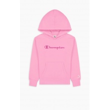 Champion Bluza z kapturem Hoodie Big Logo American Classic (ocieplana) różowa dziewczęca