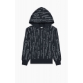 Champion Bluza z kapturem Hoodie American Classic Champion Print (ocieplana) granatowa Dziewczęta