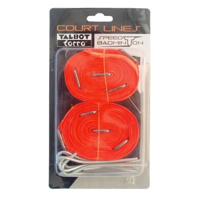 Talbot Torro Speedbadminton Pole do gry z liniami dla 2 boisk 5,50x5,50m (+8x haki)