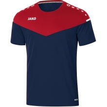 JAKO T-shirt sportowe Champ 2.0 (100% poliester) granatowo/czerwone dziecięce