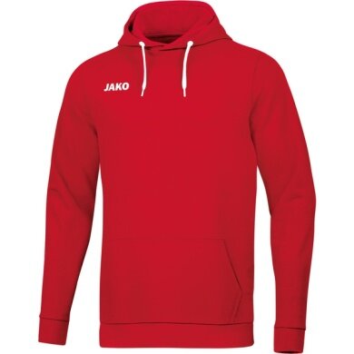 JAKO Bluza z kapturem Hoodie Base (70% Bawełna organiczna) czerwony męski