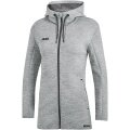 JAKO Kurtka z kapturem Premium Basics (Double-Tech-Knit) jasnoszara Damska