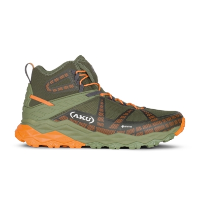 AKU Buty trekkingowe Flyrock Mid GTX (wodoodporne) 2024 zielono-militarny/pomarańczowy męskie