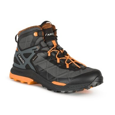 Buty trekkingowe AKU Rocket Mid GTX (Fast-Hiking, wodoodporne) czarne/pomarańczowe męskie