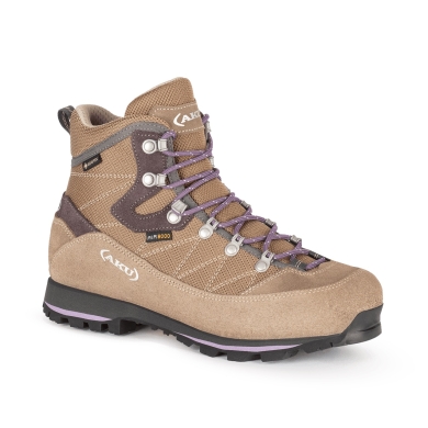 AKU Buty trekkingowe Trekker Lite III Wide GTX (Trekking, wodoodporne, szerokie) beżowo-fioletowe dla kobiet