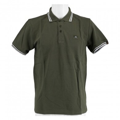 Alpha Industries Polo Twin Stripe II (Bawełna) oliwkowy Mężczyźni