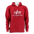 Alpha Industries Bluza z kapturem (Hoodie) Basic Logo bordowa Męska