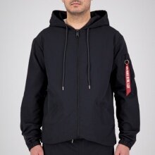 Alpha Industries Kurtka przejściowa Expedition (nowoczesna kurtka przeciwwiatrowa z kapturem) czarna męska