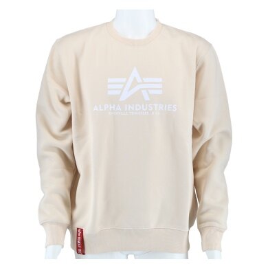 Alpha Industries Pullover Basic (Bawełna) Sweter jet stream biały/biały Mężczyźni