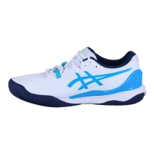 Asics Buty tenisowe Gel Resolution 9 Clay/Piasek (Stabilność) 2024 białe/niebieskie