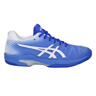 Asics Buty tenisowe Solution Speed FF Clay/na korty ziemne niebieskie/białe damskie