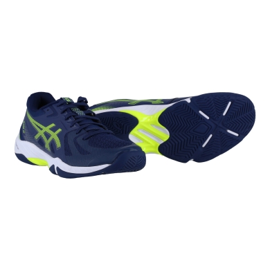 Asics buty halowe Blade FF (buty do squasha i badmintona) 2024 ciemnoniebieski/żółty mężczyźni