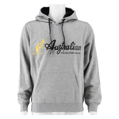 Australian Hoodie Logo jasnoszary/czarny Mężczyźni