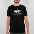 Alpha Industries T-shirt Basic (Bawełna) refleksyjny nadruk czarny mężczyźni