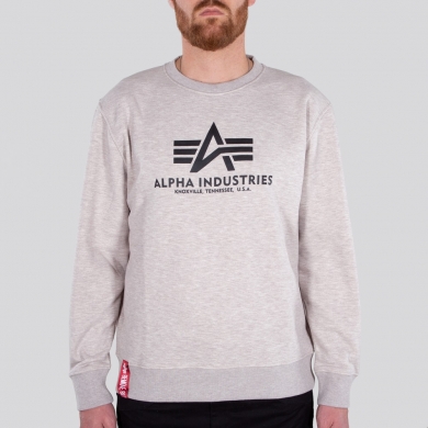 Alpha Industries Pullover Basic (Bawełna) Sweter brązowy Mężczyźni