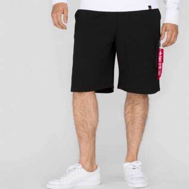 Alpha Industries Spodnie dresowe Short X-Fit Cargo (Terry-Cotton) krótkie czarne męskie