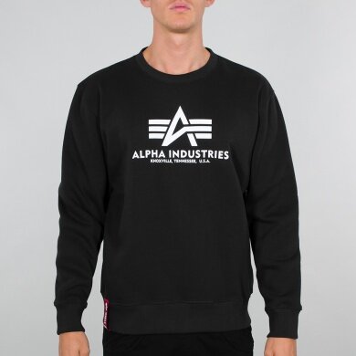 Alpha Industries Pullover Basic (Bawełna) Sweter czarny Mężczyźni