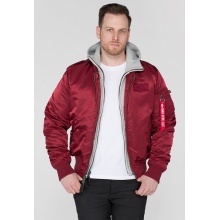 Alpha Industries Kurtka lotnicza MA-1 D-Tec burgundowa męska