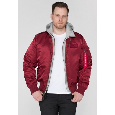 Alpha Industries Kurtka lotnicza MA-1 D-Tec burgundowa męska