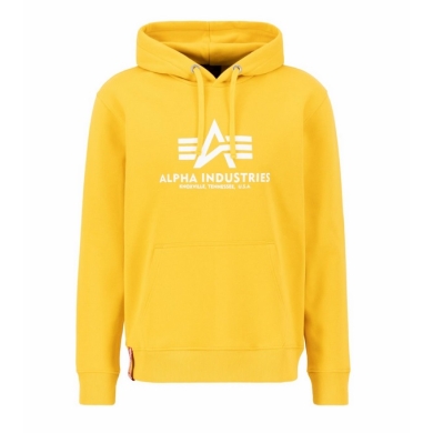 Alpha Industries Bluza z kapturem (Hoodie) Basic Logo słoneczny żółty Mężczyźni