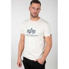 Alpha Industries T-shirt Basic (Bawełna) jet stream biały/czarny Mężczyźni