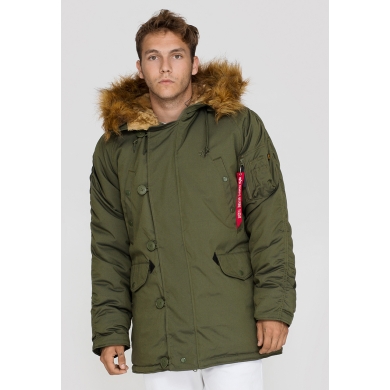 Alpha Industries Kurtka zimowa Explorer ciemnozielona męska