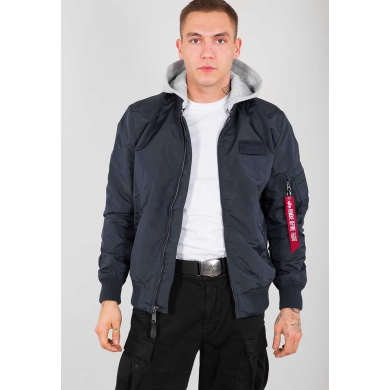 Alpha Industries Kurtka lotnicza MA-1 TT z kapturem granatowa męska