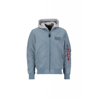 Alpha Industries Kurtka lotnicza MA-1 TT z kapturem szaro-niebieska męska